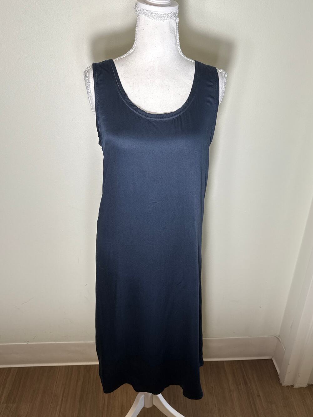 NWT Neu Nomads Navy Blue Silk Tank Dress Sz XS